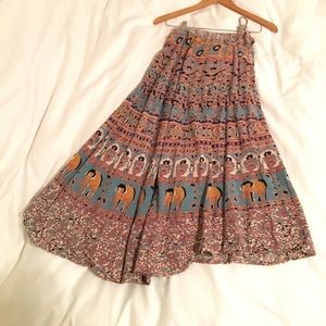 Bohemian maxi skirt